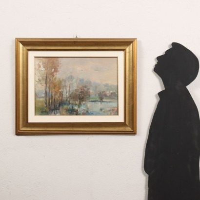 E. Pastorio Öl auf Leinwand Italien XX Jhd