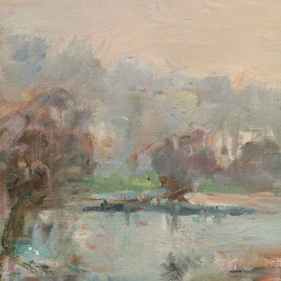 E. Pastorio Öl auf Leinwand Italien XX Jhd