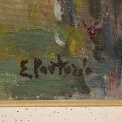 E. Pastorio Öl auf Leinwand Italien XX Jhd