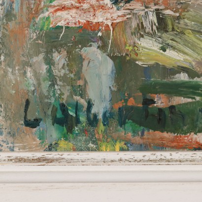 arte, arte italiana, pittura novecento italiana,Dipinto Firmato Luciano Albertini ,Fiori,Luciano Albertini