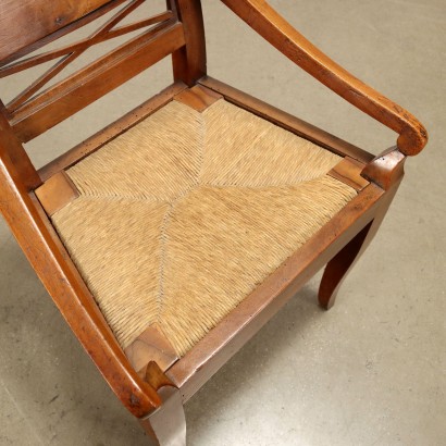 Chair Directoire Walnut Italy XVIII-XIX Century