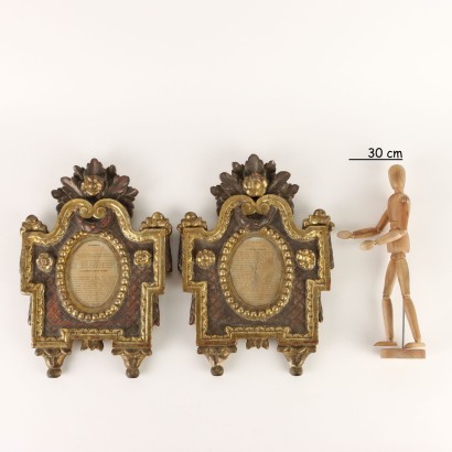 antiquités, objets, objets anciens, objets anciens, objets italiens anciens, objets anciens, objets néoclassiques, objets du XIXe siècle, Paire de Cartaglorie Néoclassique