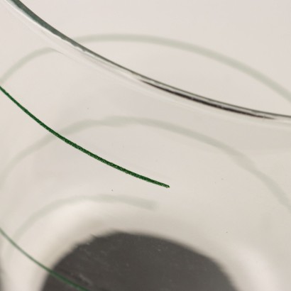 Vase Glass and Serpentine Marble Italy 1980s