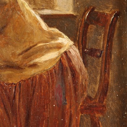 art, art italien, peinture italienne du XIXe siècle,Peinture attribuée à Haynes King,La lettre d'amour,Haynes King,La lettre d'amour,Haynes King