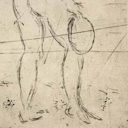 arte, arte italiana, pittura novecento italiana,Stampa di Ardengo Soffici ,Figura con tamburello,Ardengo Soffici,Ardengo Soffici,Ardengo Soffici