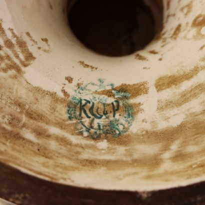 antiquariato, vaso, antiquariato vasi, vaso antico, vaso antico italiano, vaso di antiquariato, vaso neoclassico, vaso del 800,Vaso con Coperchio in Ceramica Maiolicat