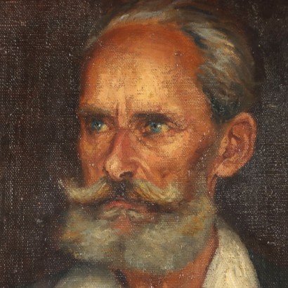 arte, arte italiano, pintura italiana del siglo XX,Pintura de Michele Plumbo,Retrato de Francesco Salvini,Michele Palumbo,Michele Palumbo