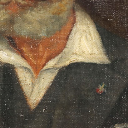 arte, arte italiano, pintura italiana del siglo XX,Pintura de Michele Plumbo,Retrato de Francesco Salvini,Michele Palumbo,Michele Palumbo