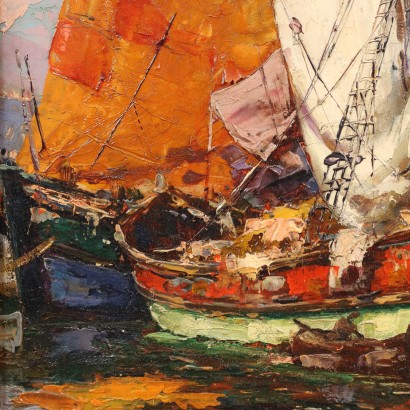 Kunst, italienische Kunst, italienische Malerei des 19. Jahrhunderts, Gemälde von Pierre-Paul Emiot, Mittelmeerblick, Pierre-Paul Emiot, Pierre-Paul Emiot