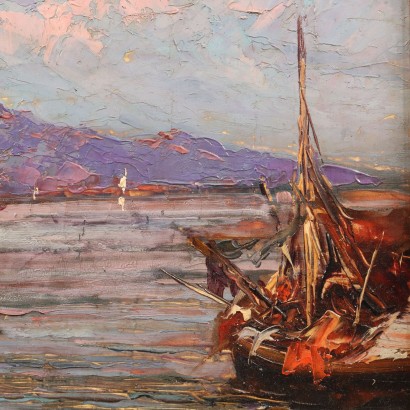 Kunst, italienische Kunst, italienische Malerei des 19. Jahrhunderts, Gemälde von Pierre-Paul Emiot, Mittelmeerblick, Pierre-Paul Emiot, Pierre-Paul Emiot