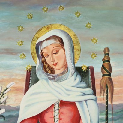 Mater Ammirabile Öl auf Sperrholz Kopie von C. Bartolini Italien 2008