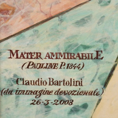 Mater Ammirabile Öl auf Sperrholz Kopie von C. Bartolini Italien 2008