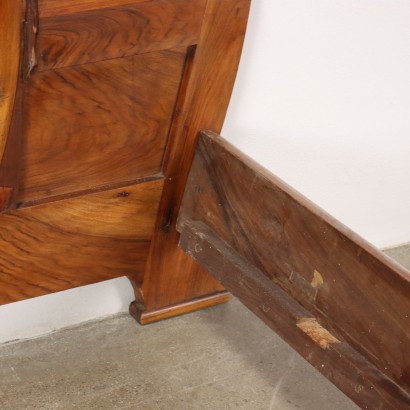 Ancient Bed Art Nouveau Attr. to C. Zen Walnut Italy XX Century