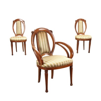 Sessel Jugendstil C. Zen Attr. Walnuss Italien XX Jhd