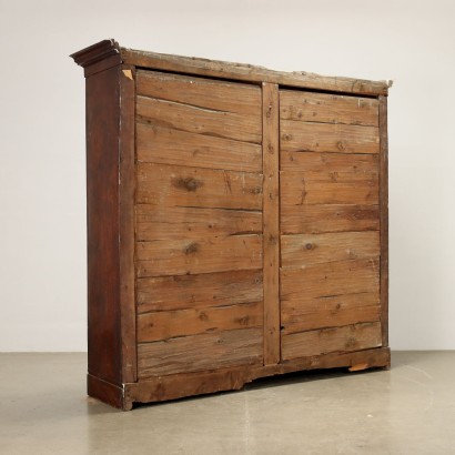 Antiquitäten, Kleiderschrank, Kleiderschrank Antiquitäten, antiker Kleiderschrank, antiker italienischer Kleiderschrank, antiker Kleiderschrank, neoklassizistischer Kleiderschrank, Kleiderschrank aus dem 19. Jahrhundert, Kleiderschrank Carlo X