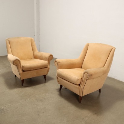 Paar Sessel Vintage Feder und Schaum der 1960er Jahre