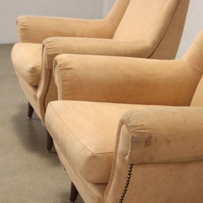 Paar Sessel Vintage Feder und Schaum der 1960er Jahre