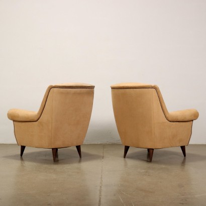 Paar Sessel Vintage Feder und Schaum der 1960er Jahre