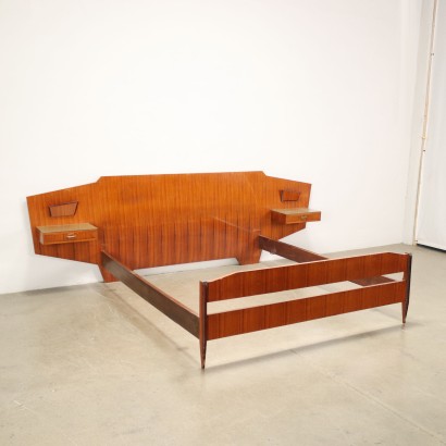 Doppelbett aus Teak Italien der 1950er-60er Jahre