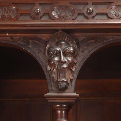 antiquariato, credenza, antiquariato credenza, credenza antica, credenza antica italiana, credenza di antiquariato, credenza neoclassica, credenza del 800,Credenza a Doppio Corpo Neorinascimento