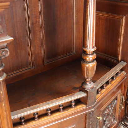 antiquariato, credenza, antiquariato credenza, credenza antica, credenza antica italiana, credenza di antiquariato, credenza neoclassica, credenza del 800,Credenza a Doppio Corpo Neorinascimento