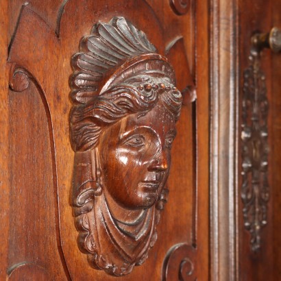 antiquariato, credenza, antiquariato credenza, credenza antica, credenza antica italiana, credenza di antiquariato, credenza neoclassica, credenza del 800,Credenza a Doppio Corpo Neorinascimento