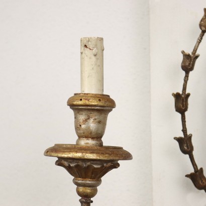 Paar Wandleuchte im Neoklassischen Stil Eisen Italien XX Jhd