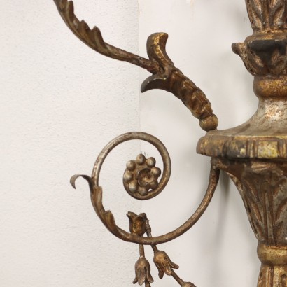 Paar Wandleuchte im Neoklassischen Stil Eisen Italien XX Jhd