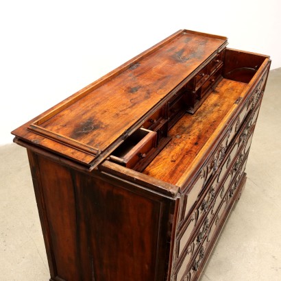 Antike Kommode Barock Walnuss Italien XVII-XVIII Jhd
