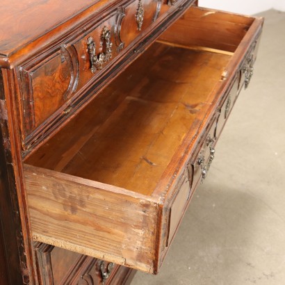 Antike Kommode Barock Walnuss Italien XVII-XVIII Jhd