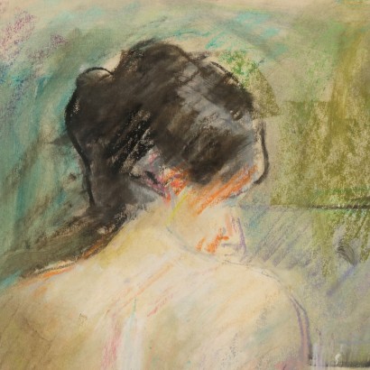 E. Polesello Farbstifte auf Papier Italien XX Jhd