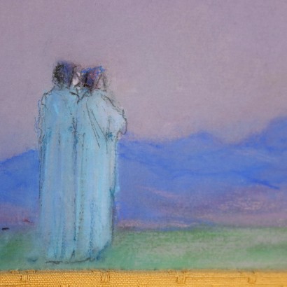 arte, arte italiano, pintura italiana del siglo XIX,Pintura de Arild Rosenkrantz,Vistazo de un templo en ruinas,Arild Rosenkrantz,Arild Rosenkrantz