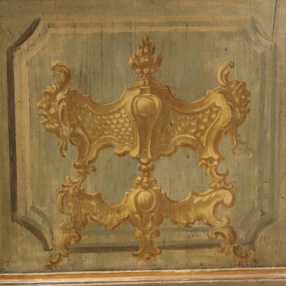 Antiquitäten, Sideboard, Sideboard Antiquitäten, antikes Sideboard, antikes italienisches Sideboard, antikes Sideboard, neoklassizistisches Sideboard, Sideboard aus dem 19. Jahrhundert, großes Sideboard aus lackiertem Holz