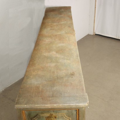 Antiquitäten, Sideboard, Sideboard Antiquitäten, antikes Sideboard, antikes italienisches Sideboard, antikes Sideboard, neoklassizistisches Sideboard, Sideboard aus dem 19. Jahrhundert, großes Sideboard aus lackiertem Holz
