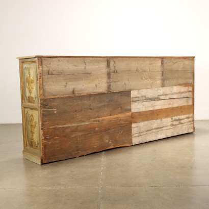 Antiquitäten, Sideboard, Sideboard Antiquitäten, antikes Sideboard, antikes italienisches Sideboard, antikes Sideboard, neoklassizistisches Sideboard, Sideboard aus dem 19. Jahrhundert, großes Sideboard aus lackiertem Holz