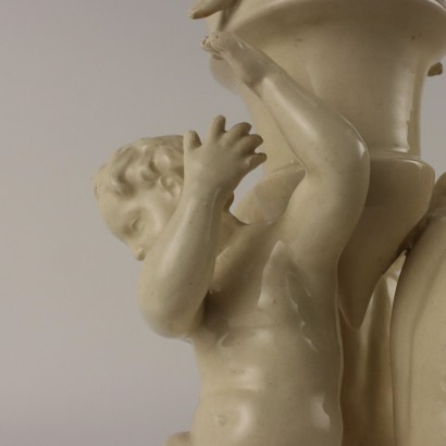 Ancient Centerpiece Este Contiero Man. Earthenware Italy XIX Century