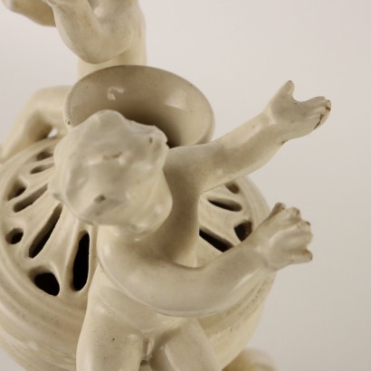 Ancient Centerpiece Este Contiero Man. Earthenware Italy XIX Century