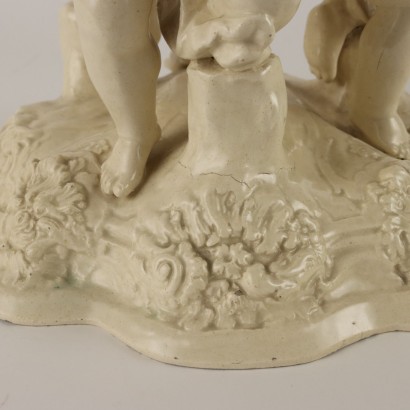 Ancient Centerpiece Este Contiero Man. Earthenware Italy XIX Century