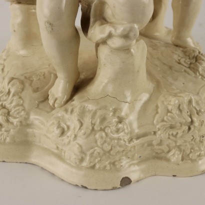 Ancient Centerpiece Este Contiero Man. Earthenware Italy XIX Century