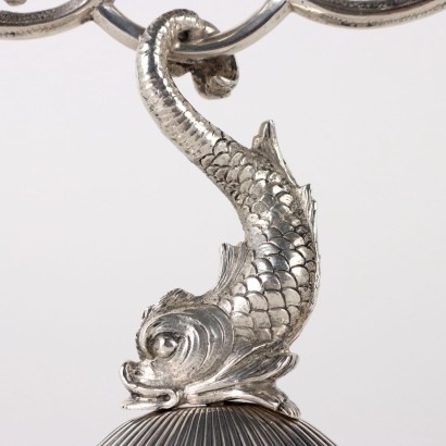 Kandelaber aus Silber Bausi Manifaktur Italien XX Jhd