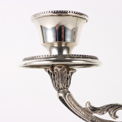 Kandelaber aus Silber Bausi Manifaktur Italien XX Jhd