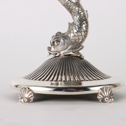 Kandelaber aus Silber Bausi Manifaktur Italien XX Jhd