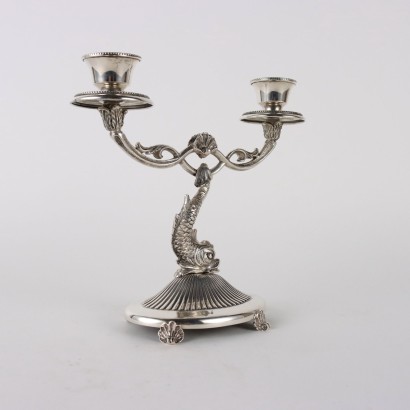 Kandelaber aus Silber Bausi Manifaktur Italien XX Jhd