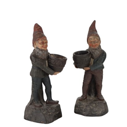 Pair of Plant Holders Terracotta Czechoslovakia XX Century