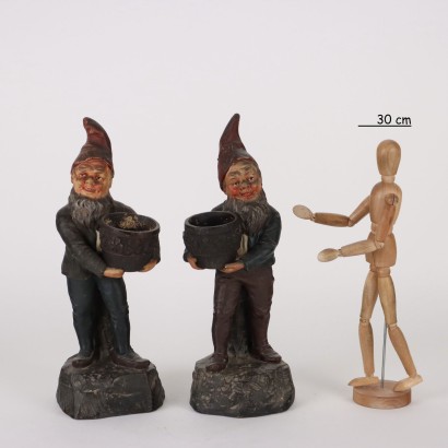 Pair of Plant Holders Terracotta Czechoslovakia XX Century