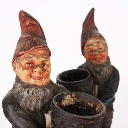 Pair of Plant Holders Terracotta Czechoslovakia XX Century