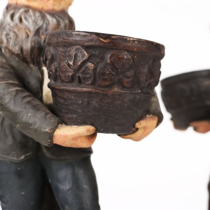 Pair of Plant Holders Terracotta Czechoslovakia XX Century
