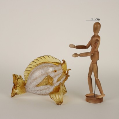 Vintage Skulptur aus Murano Glas Fisch der 1950er Jahre