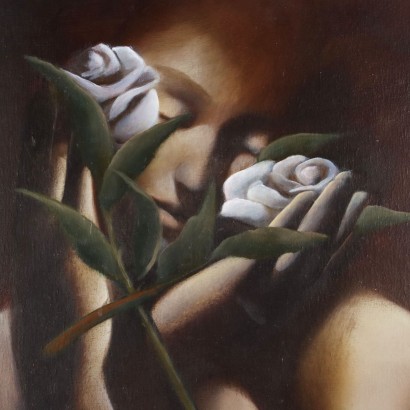 Kunst, Italienische Kunst, Italienische Zeitgenössische Kunst, Zeitgenössische Kunst, Gemälde von Stefania Fabrizi, Castissima Rose, Stefania Fabrizi, Stefania Fabrizi