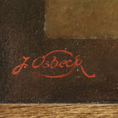 Kunst, italienische Kunst, italienische Malerei des 19. Jahrhunderts, Gemälde signiert Josef Osbeck, Stillleben mit Blumen, Josef Osbeck, Josef Osbeck